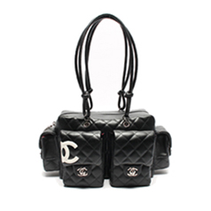 シャネル CHANEL カンボンライン ココマーク レザー ハンドバッグ