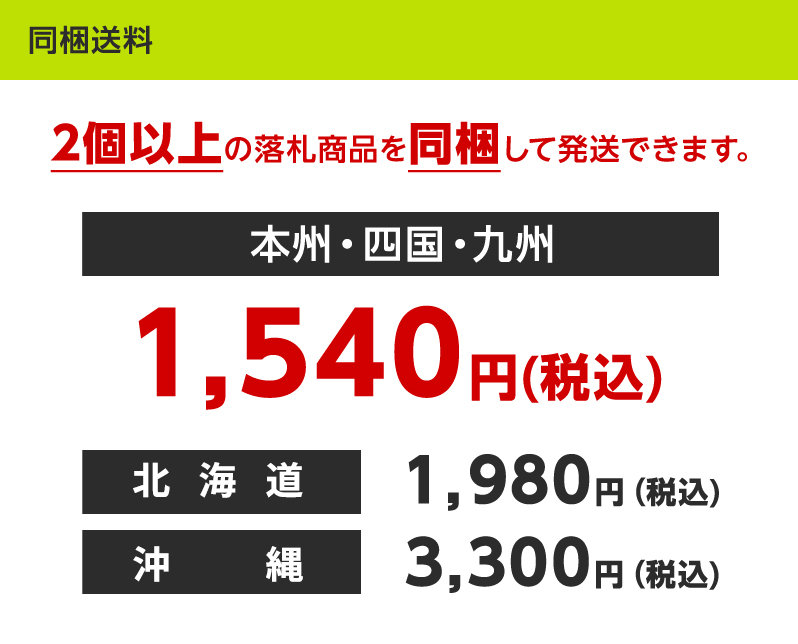 同梱送料のご案内