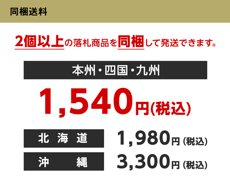 同梱送料のご案内